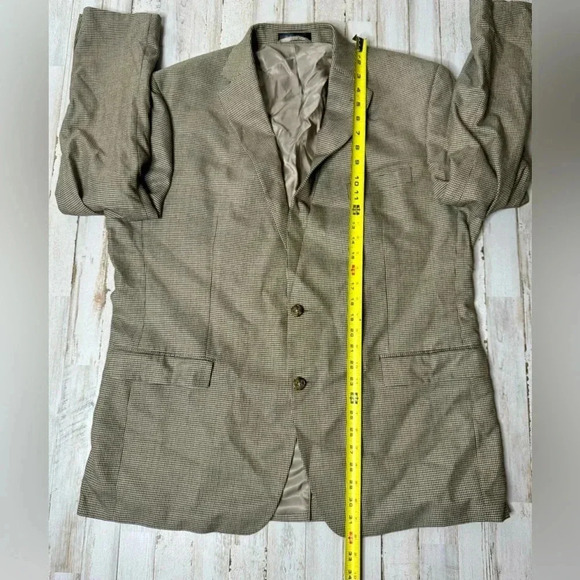 Lauren Ralph Lauren Blazer Jacket Men's 46R Gray Classic Checked - Picture 5 of 11